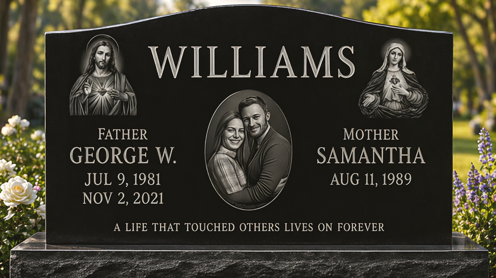 Ceramic vs Engraved Headstone Photos