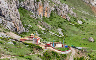 Zizhu temple landscape in Changdu city Tibet Autonomous Region, China.
