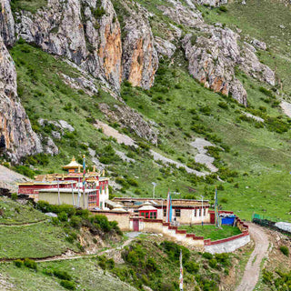 Zizhu temple landscape in Changdu city Tibet Autonomous Region, China.