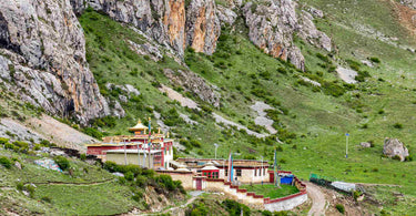 Zizhu temple landscape in Changdu city Tibet Autonomous Region, China.