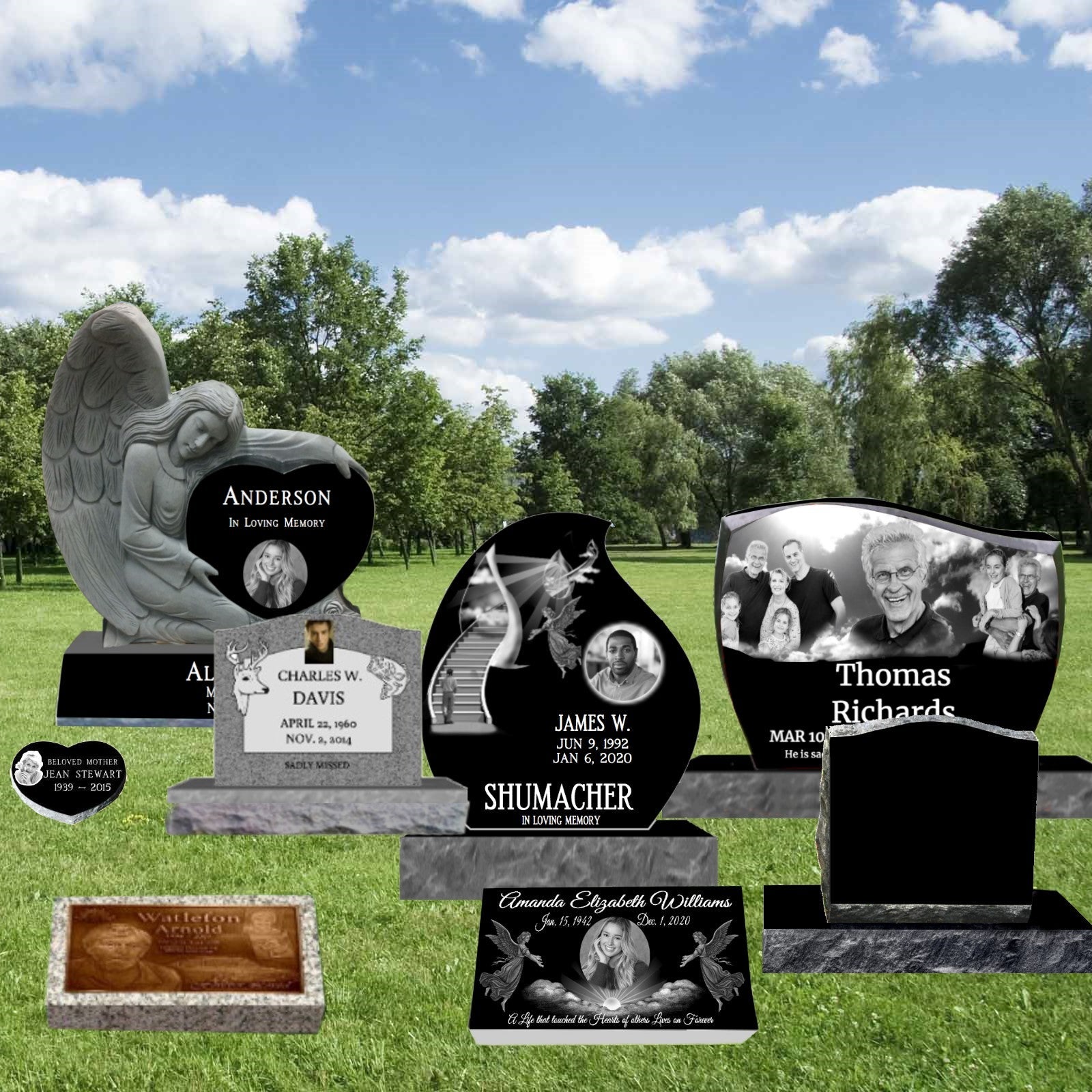 Headstone Notes One Person Headstones | Legacy Headstones