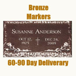 Bronze Headstone 24X12 Takes 60-120 Days to Complete!