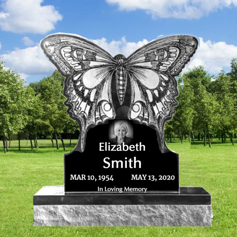 Butterfly Headstone 33"x6"x32"