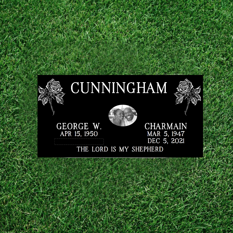 Small Companion Grass Level  Headstone 24x12x4