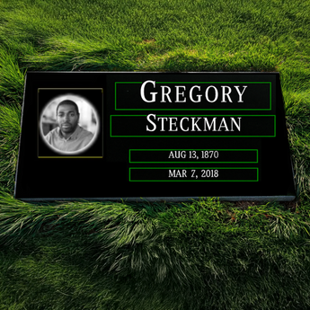 Temporary Headstone for graves FREE PHOTO / Size: 10" Long x 6" Wide x 2" Thick
