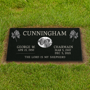 Small Companion Grass Level  Headstone / 24x12x4