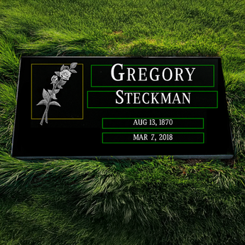 199 Headstone for graves / Size: 10" Long x 6" Wide x 2" Thick