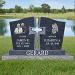 beautiful bahama blue wing estate headstone for graves