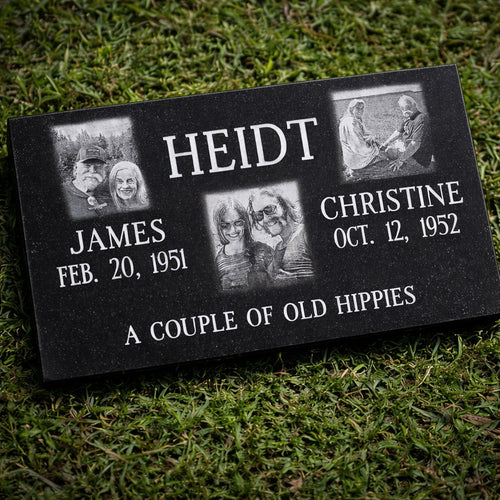 Flat Headstone Markers - Small Double / 24x12x4