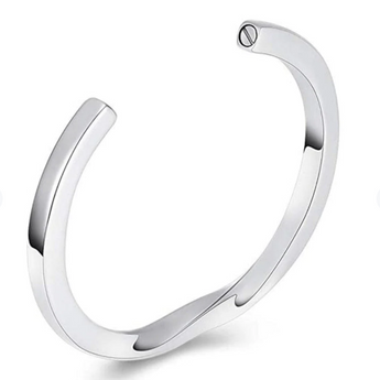 blank Twisted Cremation Bangle standing