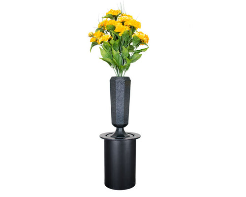 In-ground Black Flush Vase (For GrassMarker)